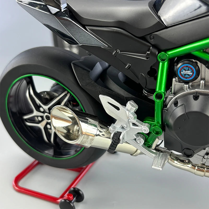 Spray 1:6 Kawasaki Racing Ninja 500 H2R Motorcycle Simulation Sound Light  Fast And Furious Collection Modle car boys Gift