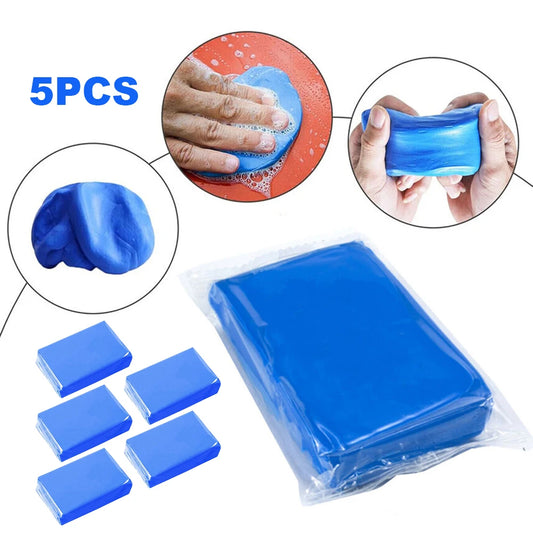 5Pcs Vehicle Detailing Magic Cleaning Mud Blue Car Wash Cleaner Sludge