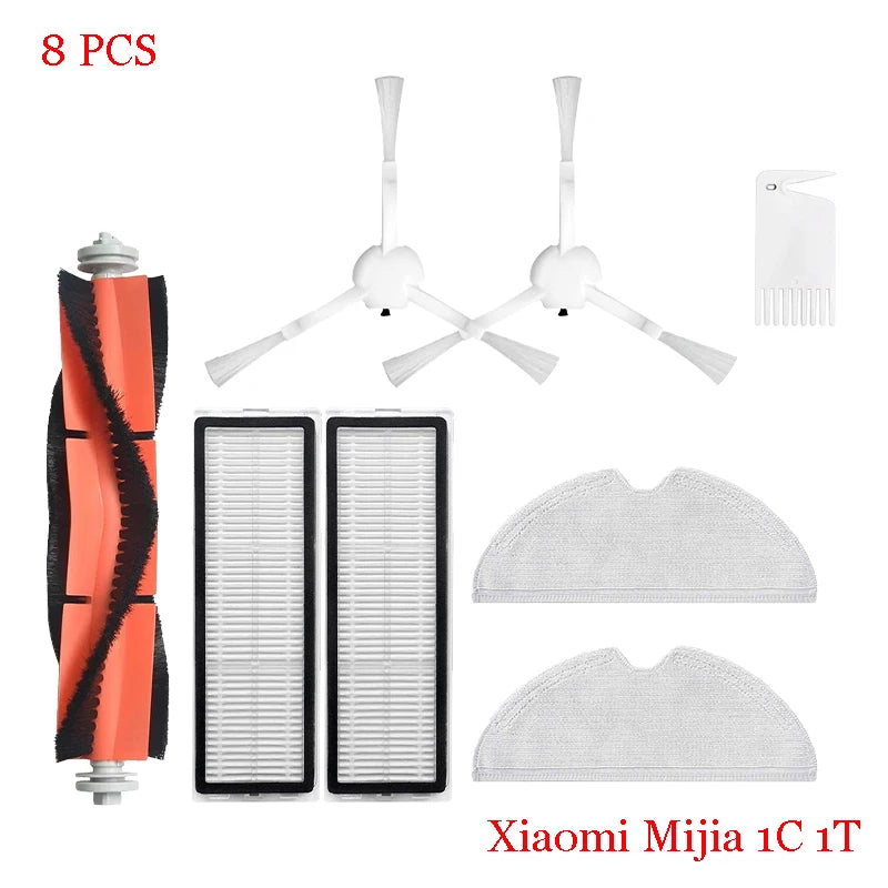 For Xiaomi Mijia 1C STYTJ01ZHM  Robot Vacuum Cleaner Hepa Filter Main Side Brush Mop Cloth Spare Part  Repalcement  Accessories