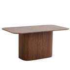 Modern Simple Solid Wood Rectangular Dining Table, Living Room Reading and Leisure Dining Table, for 4-6 People