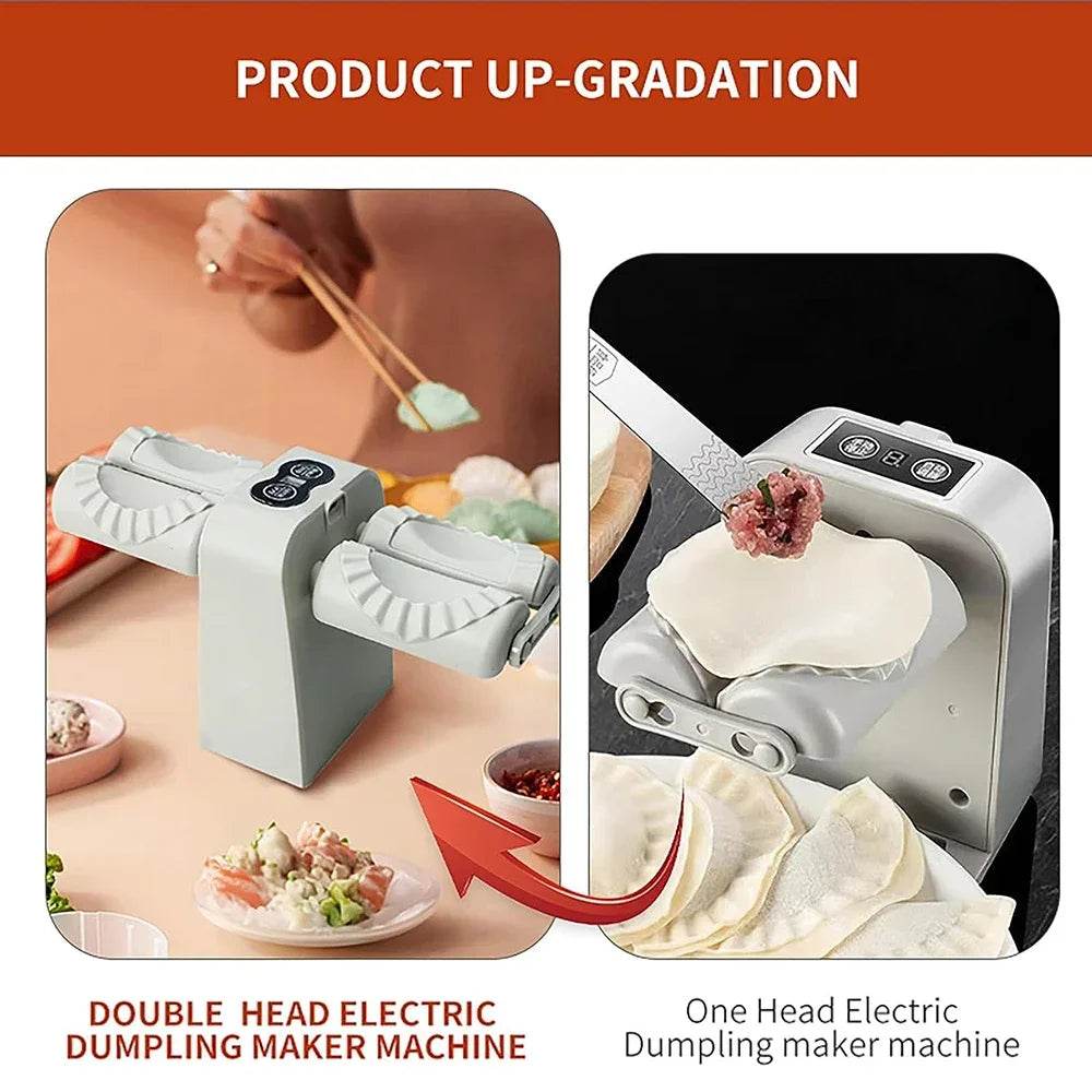 Electric Dumpling Maker Machine Double Head Dumpling Mould Automatic Press Dumpling Skin Mould Manual Accessories Kitchen Tool