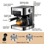 Semi-automatic espresso machine 20Bar high pressure extractor 3-in-1 coffee machine with milk froster cappuccino or latte