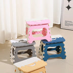 Children's Folding Stool Great Lightweight Portable Folding Stool Small Footstool with Handles Outdoor Travel Stool Homewares