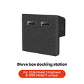 YZ Glove Box Docking Station For Tesla Model 3 Y Highland Juniper Quick Charger 4 USB Shunt Hub Flocking Adapter Powered Splitte
