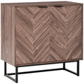 Walnut Double Door Storage Cabinet