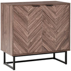 Walnut Double Door Storage Cabinet