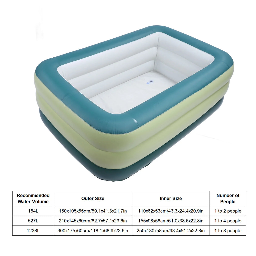 Blow Up Swimming Pool Multifunctional PVC Thickened Foldable Portable Large Capacity Inflatable Pool for Adults for Backyard