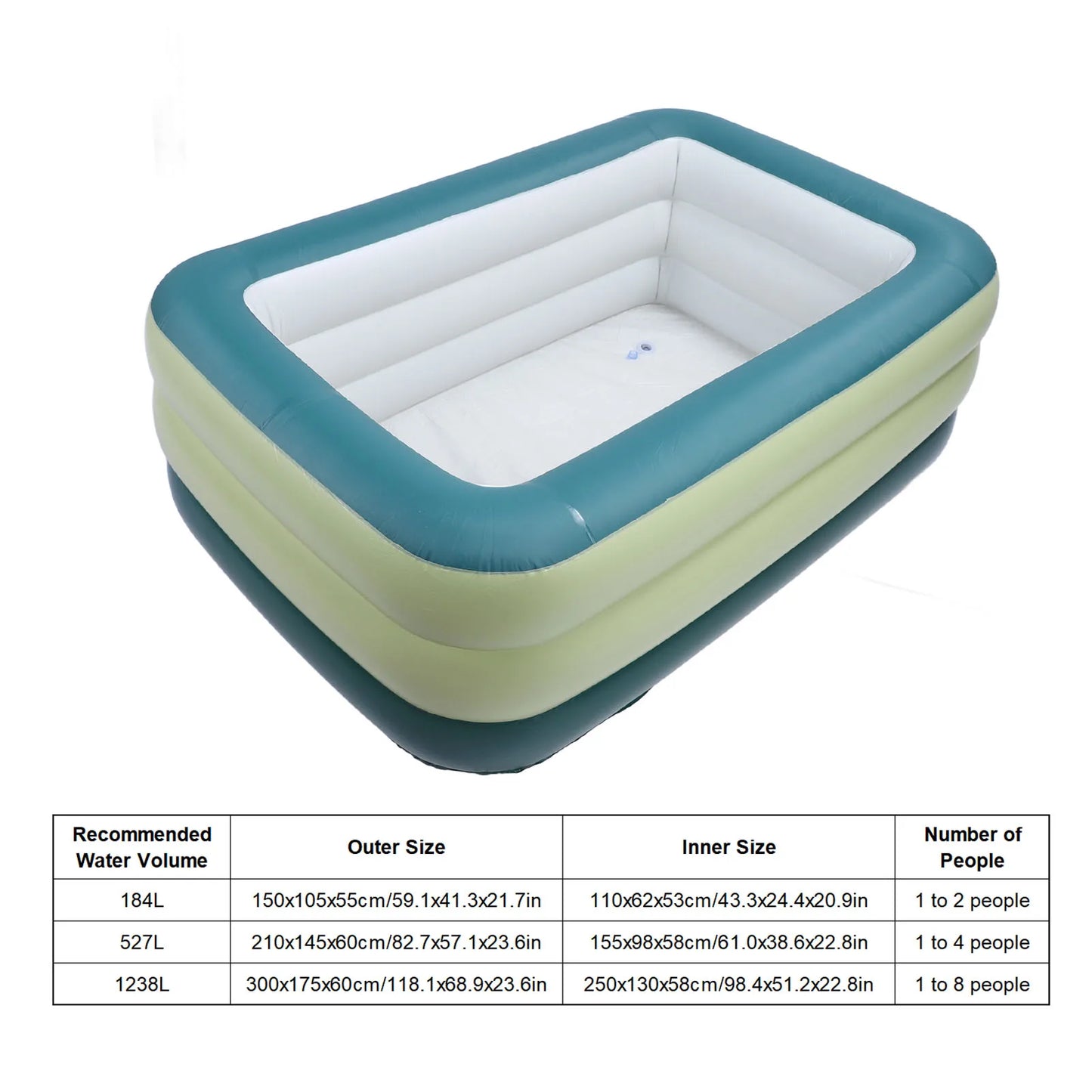 Blow Up Swimming Pool Multifunctional PVC Thickened Foldable Portable Large Capacity Inflatable Pool for Adults for Backyard