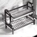 Kitchen Tableware Storage Box Multifunctional Cupboard Drain Rack Shelf Cupboard Storage Box Bowls