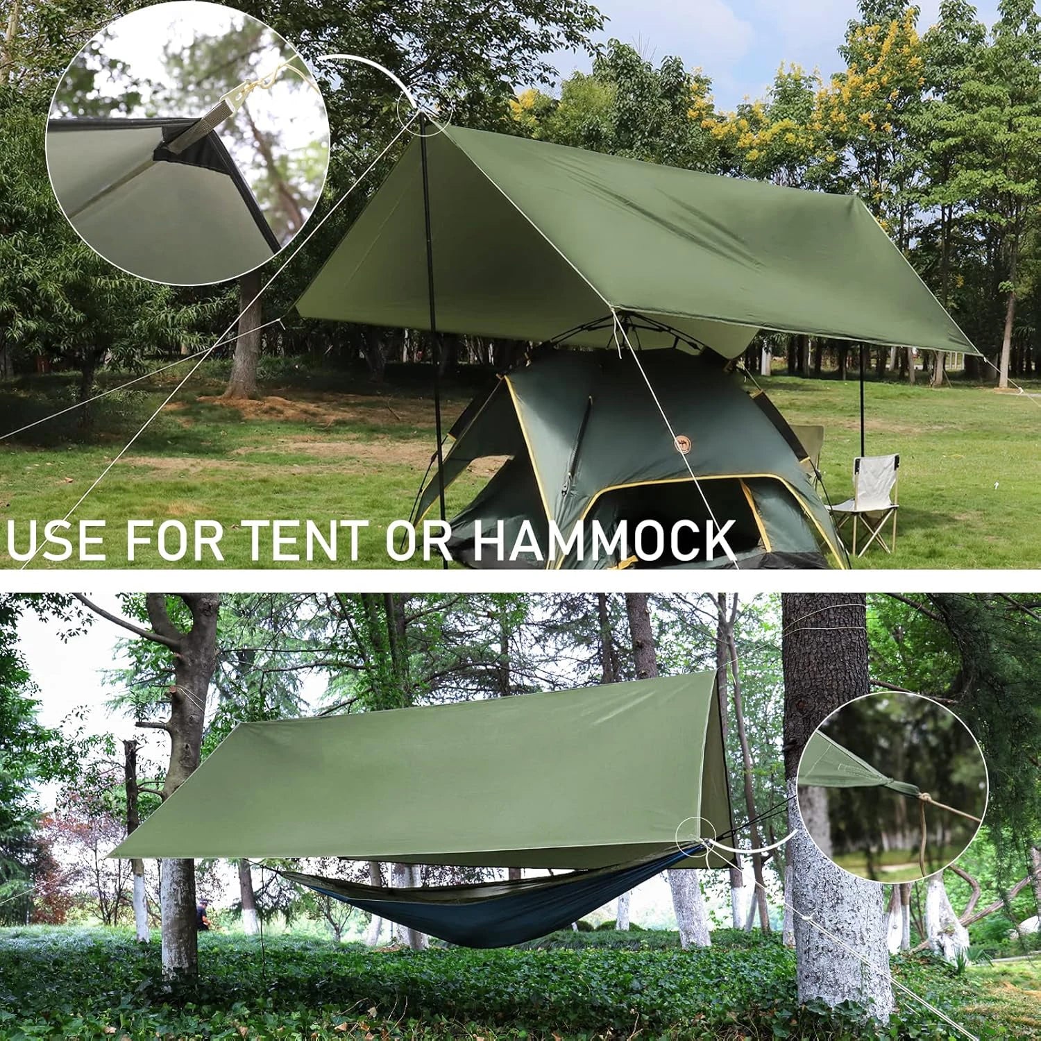 Camping Tarp Waterproof Tent Tourist Awning Shade Garden Canopy Beach Sunshade Outdoor Ultralight Sun Shelter