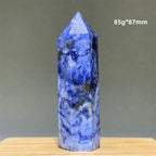 Blue Veins Stone Obelisk Natural Mineral Quartz Home Feng Shui Decorative Gift Reiki Treat Witchcraft Magic Wand