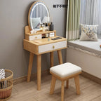 Bedroom Hairstyle Vanitys for Makeup Drawers and Mirror Makeup Dressing Table Furniture Pink Vanity Chair Solid Wood Dresser