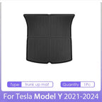 TPE for Tesla Model Y Floor Mats 2024 2023 2022 2021 All Weather Full Set Cargo Liners 3D TPE Odorless Floor Mat Trunk Frunk Mat