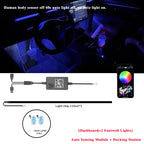 Car Ambient Light 60 Seconds Automatic OFF Module With USB Expansion Dock RGB APP Dashboard Lighting For Tesla Model 3 Y S X