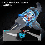 Electric Caulking Gun For Dewalt 20V 18V Battery  6 Gear Adjustable Speed Cordless Caulking Gun Glass LED Electric Silicone Gun