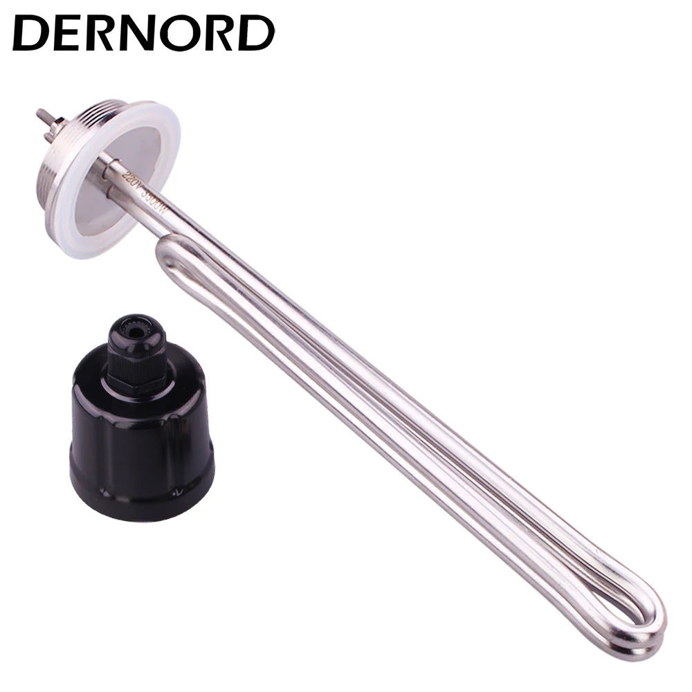 DERNORD Heating Element 2" Tri Clamp FoldBack for Brew 2.5KW 3.5KW 4.5KW 5.5KW 220V Tubular Electric Heater for Water
