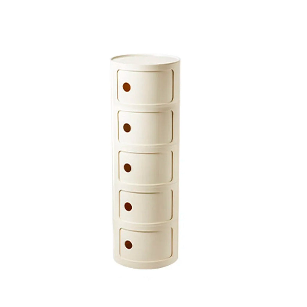 Creative Bedroom Bedside Table Modern Minimalist Round Storage Small Cabinet Large Capacity Plastic Side Cabinet