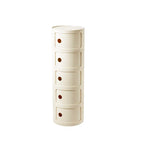 Creative Bedroom Bedside Table Modern Minimalist Round Storage Small Cabinet Large Capacity Plastic Side Cabinet