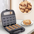 Walnut Cookie Maker 12 Holes Mold Automatic Nuts Maker Electric Walnut Cake Maker Non-stick Iron Toaster Baking Breakfast Pan