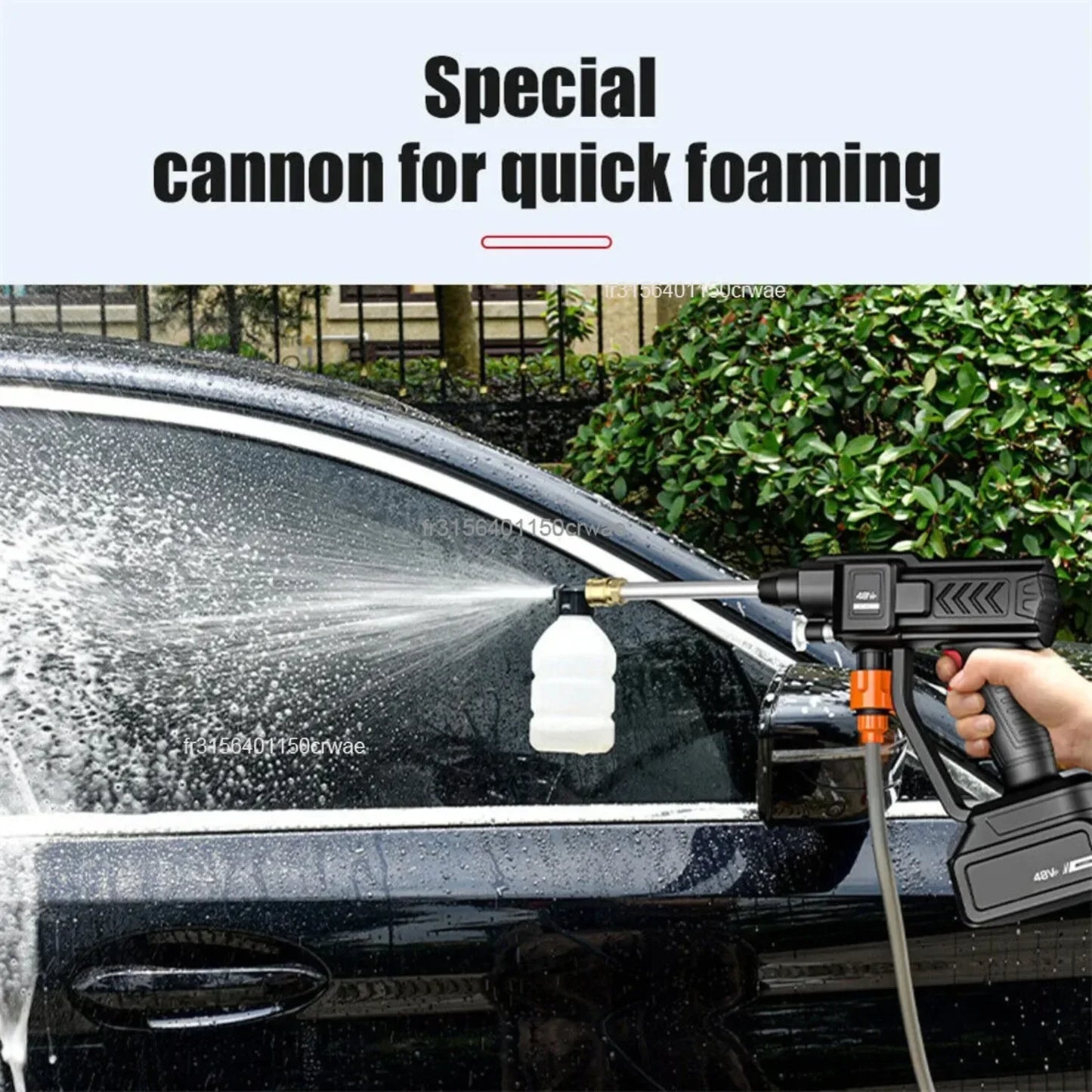 High pressure home car wash water gun electric car wash machine rechargeable wireless lithium battery car wash machine