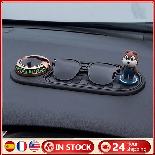 Car Anti-Slip Mat Car Dash Grip Pad with Temporary Parking Numbe 360 D