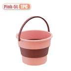 1-2PCS 8/13L Multi-Purpose Collapsible Fishing Bucke Water Pail  Durable Portable Handheld Bucket With Lid for Outdoor Camping