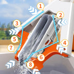 New Squeezed Self Draining Rubber Cotton Mop Hand Free Magic Self-cleaning Flat Mop Reusable Sponge Household Floor Cleaning