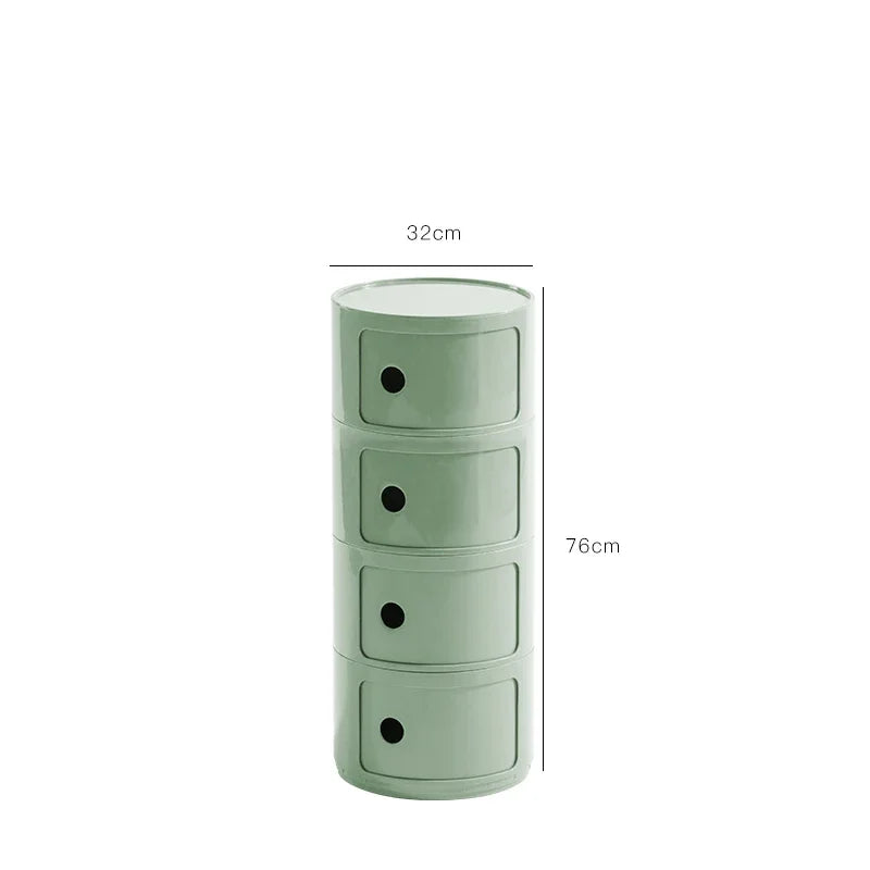 Round bedside table nordic plastic Bedside cabinet for bedroom small side end table nightstand Storage locker