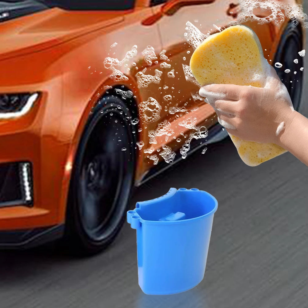 Portable Auto Wash Bucket Organizer Towels Brushes Mitt Fast Easy Storage Kits External Hanging Barrel Car Wash Accessories