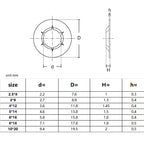350pcs/box Mix M2.5-M10 External Circlip Self-Lock Retaining Clip Shaft Bearing Snap Ring Kit Set Black 65mn 304 Stainless Steel