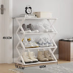 Home Shoe Shelf Organizer Sturdy 4 Tier Shoe Rack Foldable Dustproof Storage for Entryway Bedroom Closet Space Saving Organizer