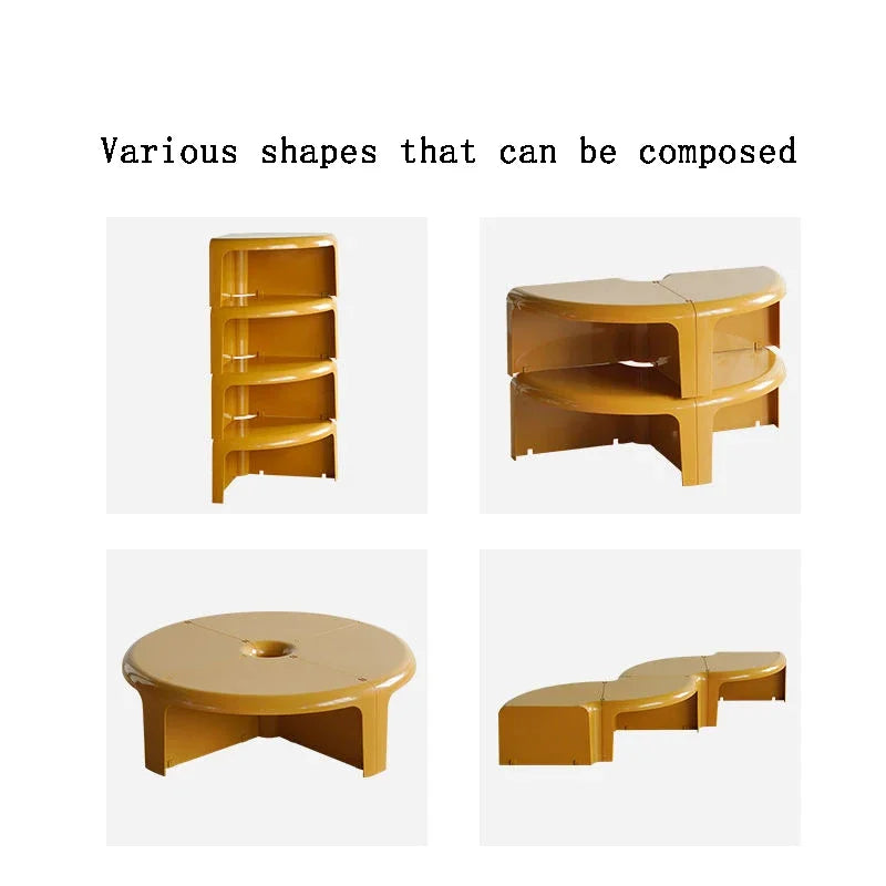 Nordic Living Room Coffee Table Creative Combination Splicing Round Coffee Table Multi-functional Home Living Room Furniture