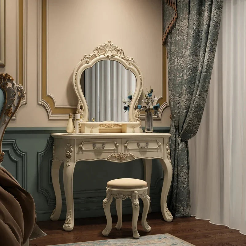 European dresser bedroom makees ins multifunctional princess dressing table storage cabinet integrated small apartment