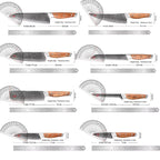 Damascus Steel Kitchen Knives Set 1-8pcs Chef Knife Cutting Professional Sharp Chef Knife, Cleaver, Santoku,Bread, Boning & More