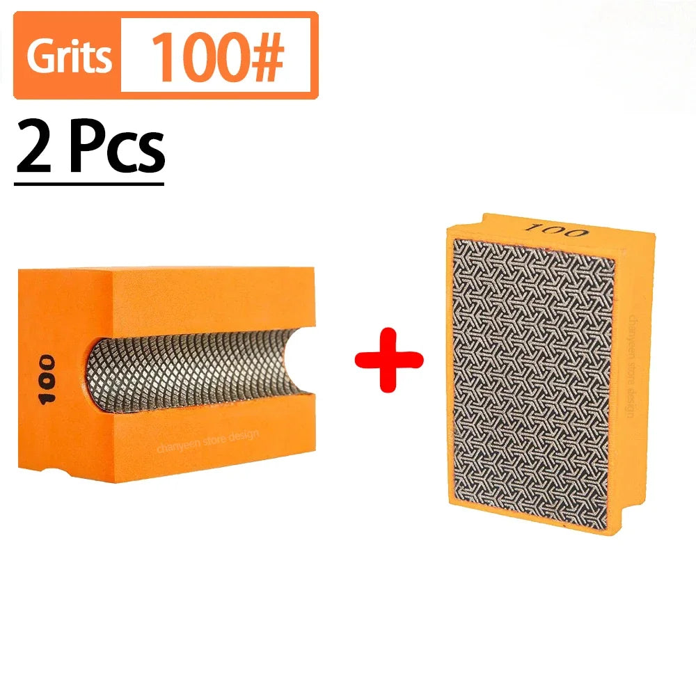 New! Concave Diamond Hand Polishing Pads Tile Glass Ceramic Abrasive Grinding Block Stone Marble Sanding Disc Polisher Tools