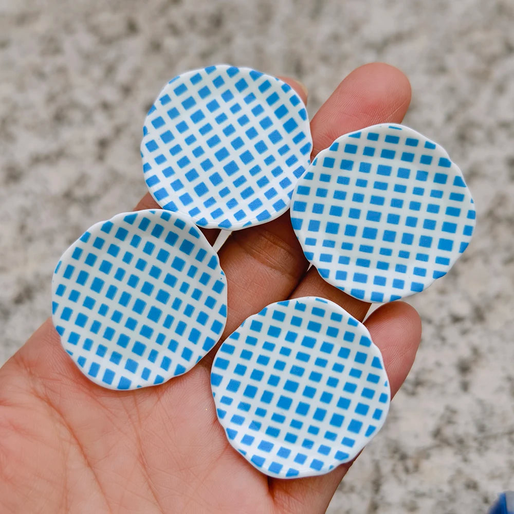 8pcs Miniature Dollhouse Kitchen Dish Plate Tableware for doll Accessories