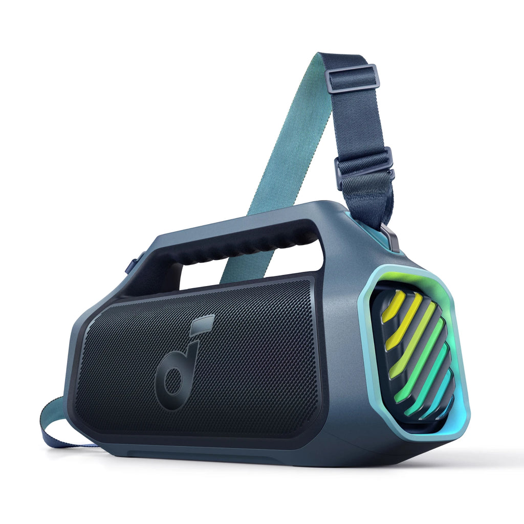 Soundcore Boom 2 Plus Outdoor Speaker, 140 W, 2 + 2 Channel, BassUp 2.0, 20h, Quick Charge, IPX7 Waterproof, RGB Lights, USB-C, Po