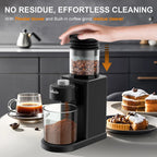 Professional Conical Burr Coffee Grinder Coffee Grinders with 25 Girind Settings Easy to Clean with Brush Anti-static Powder Box
