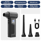 990000RPM Jet Blower 160g Strong Airflow High Power Handheld Dust Blower Screen Display LED Lighting Portable Car Vacuum Cleaner