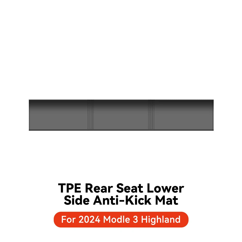 YZ For Tesla Model Y/3 Juniper 2021-2025 Rear Seat Lower Anti-kick Pad Protective Mat Electric Vehicle Protective Accessories