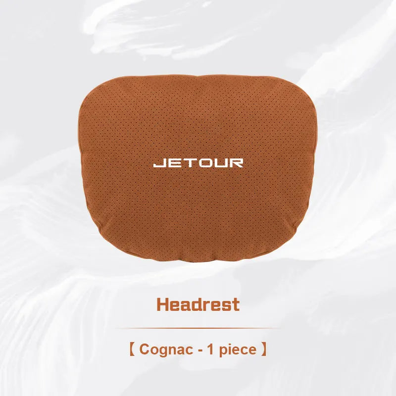 For CHERY JETOUR t2 t3 X70 X70S X70M X90 PLUS X95 Car Headrest Lumbar Support Seat Neck Pillow Breathable Suede Pillow Accessory