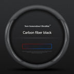 Full Leather Cover for All Seasons Auto Steering Wheel Cover Ultra-Thin Non-Slip Round Breathable Car Steering Wheel Protector