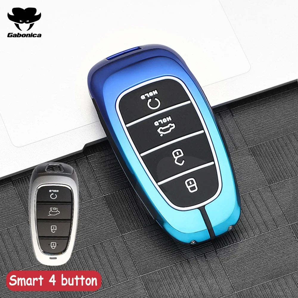 3 4 Buttons New Car Smart Key Case Cover For Hyundai N Performance Tucson Solaris Sonata Hybrid NEXO NX4 Santafe dn8 Accessories