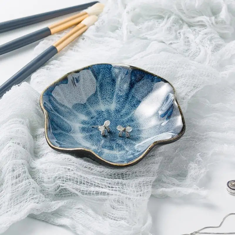 Set of 6 Artistic Ceramic Sauce Bowls Colorful Appetizer Plate Microwave Safe Appetizer Dishes for Home Kitchens Use KXRE