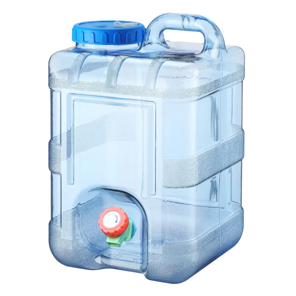 5.5/7.5/10/15L Camping Car Water Container PC with Faucet Water Storage Tank No Leakage Water Storage Bucket for Picnic Travel