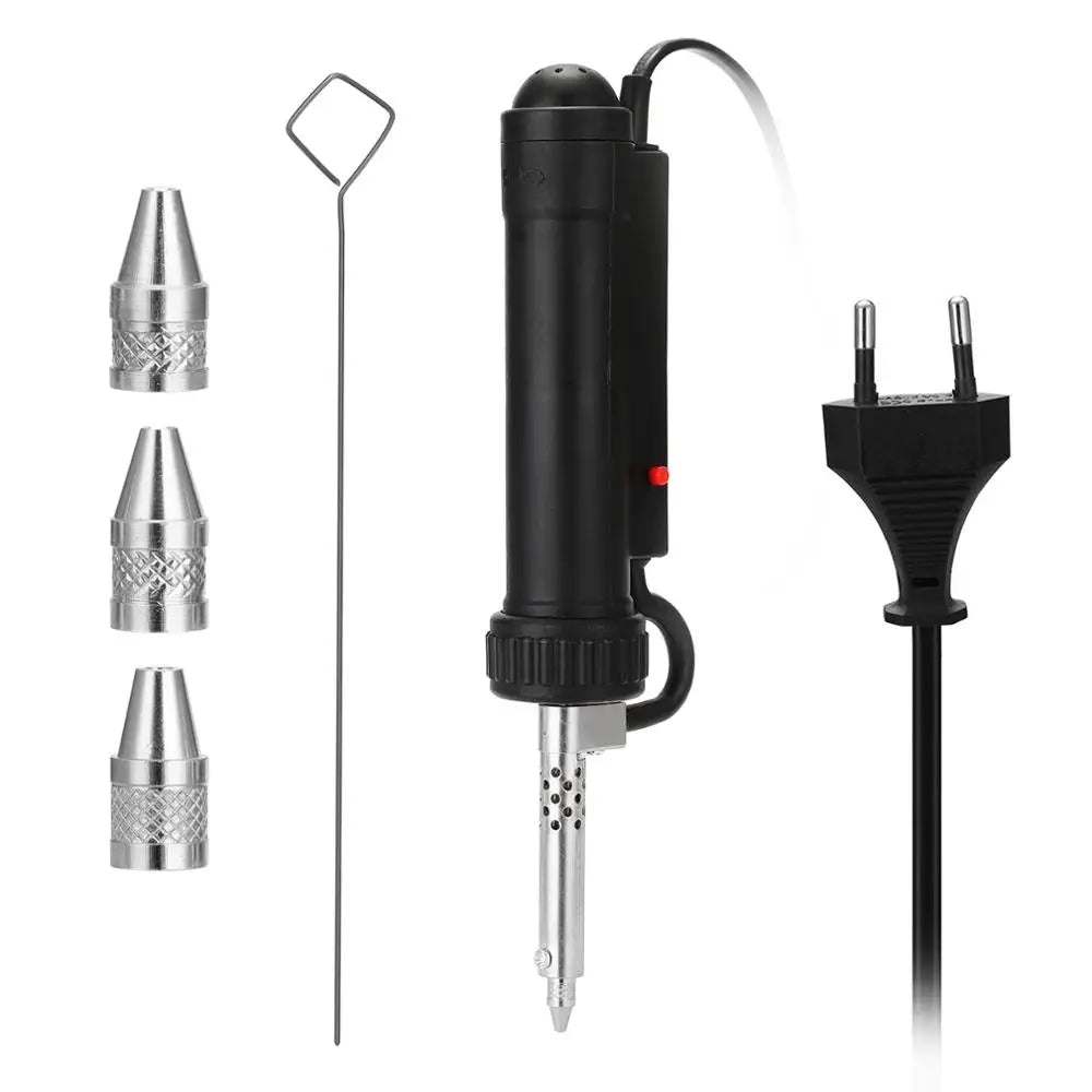 Electric Desoldering Machine Automatic Portable Electric Solder Tin Sucker Vacuum Soldering Remove Pump With Desoldering Nozzles