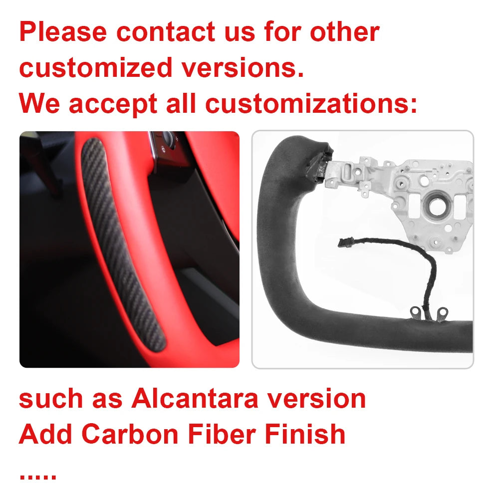 2025 Yoke Handle for New Model Y Juniper Heating Yoke Steering Wheel For Tesla Personalized Racing Leather Customized Accessory