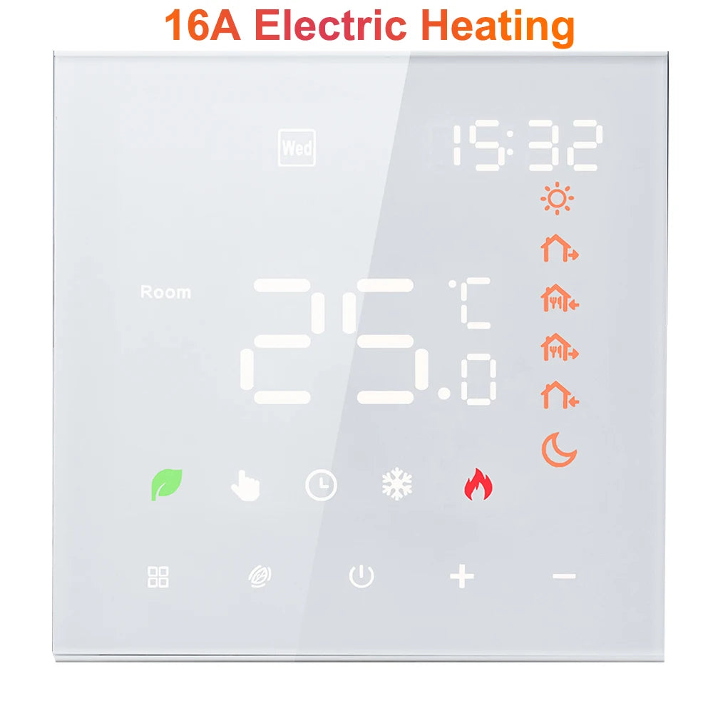 Smart Tuya WiFi Thermostat Voice Control 3A Digital Programmable LCD Display Underfloor Heating Temperature Controller for Water