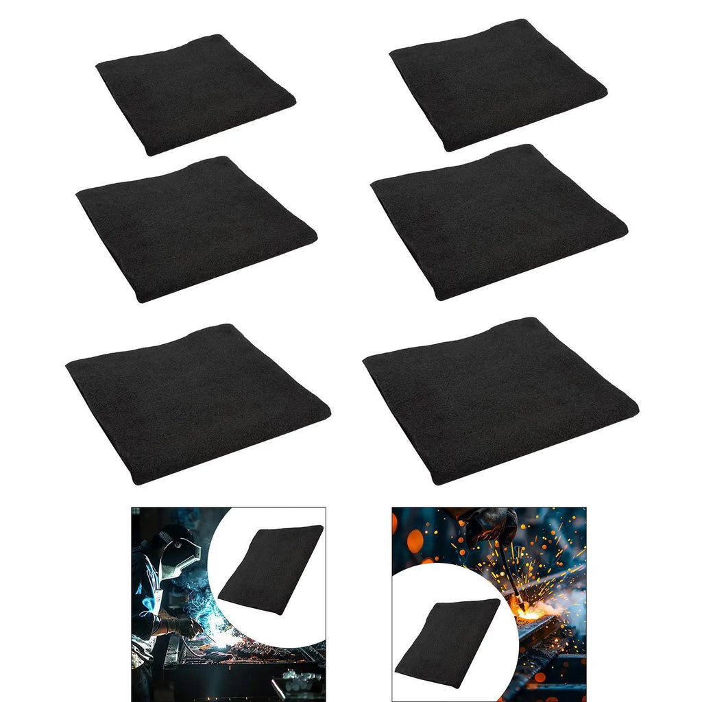 Fireproof Welding Blanket Heat Shield Black Flame Retardant Fabric Fire Resistant Pad