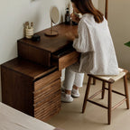 nordic brown luxury dresser eithe drawers box Modern Large Women Dressing Table Storage Hotel Wooden Schminktisch Furniture